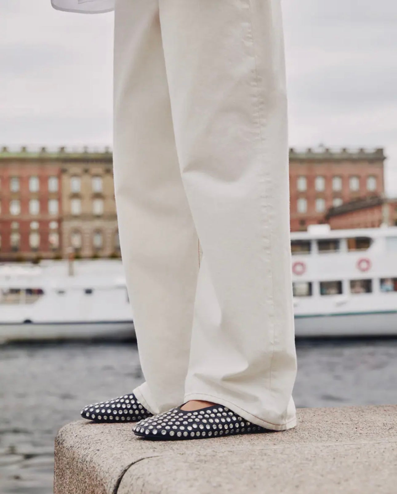 MANGO Rhinestone ballerina