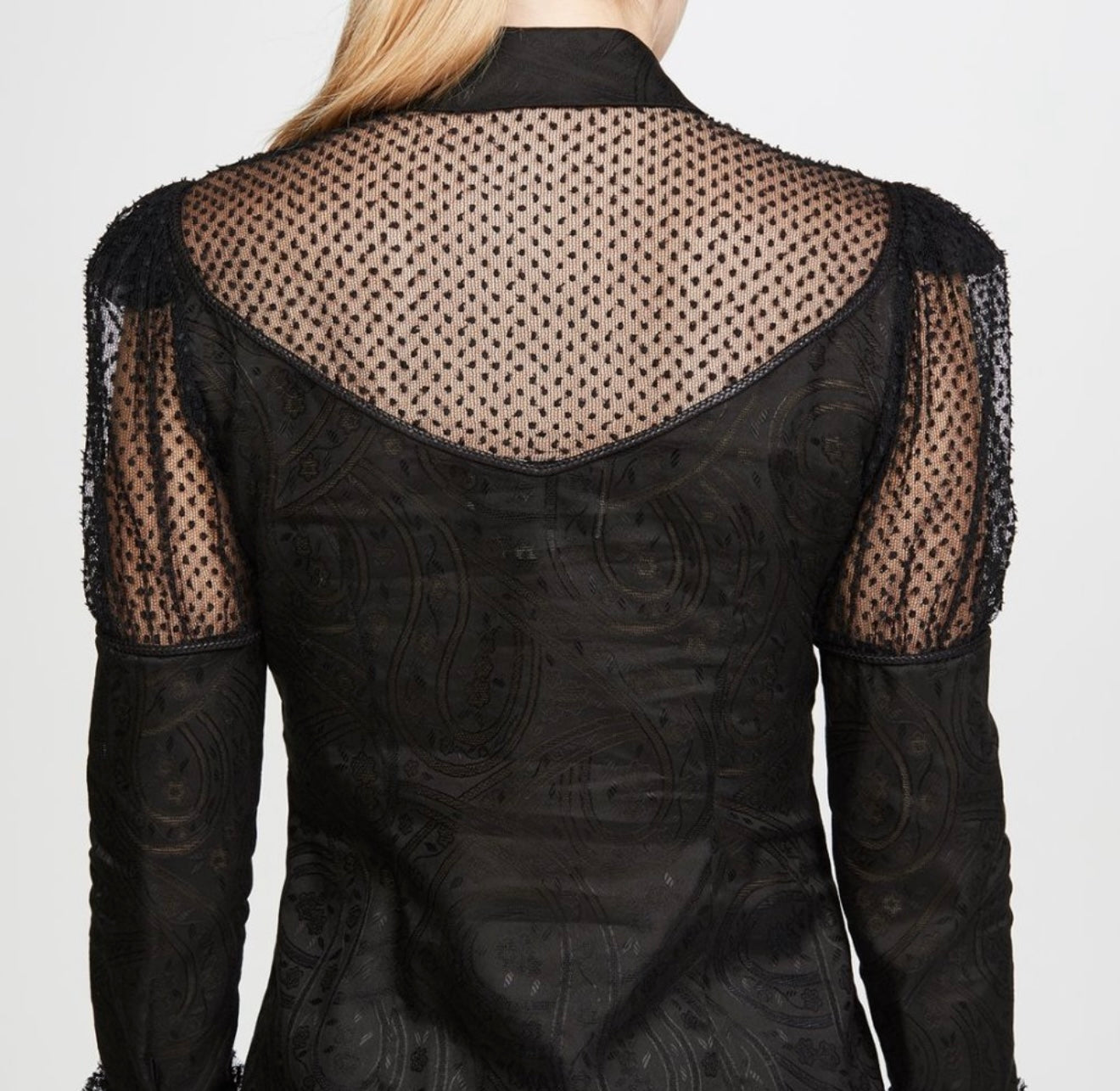 Alexis Long Sleeve Mesh Button Up