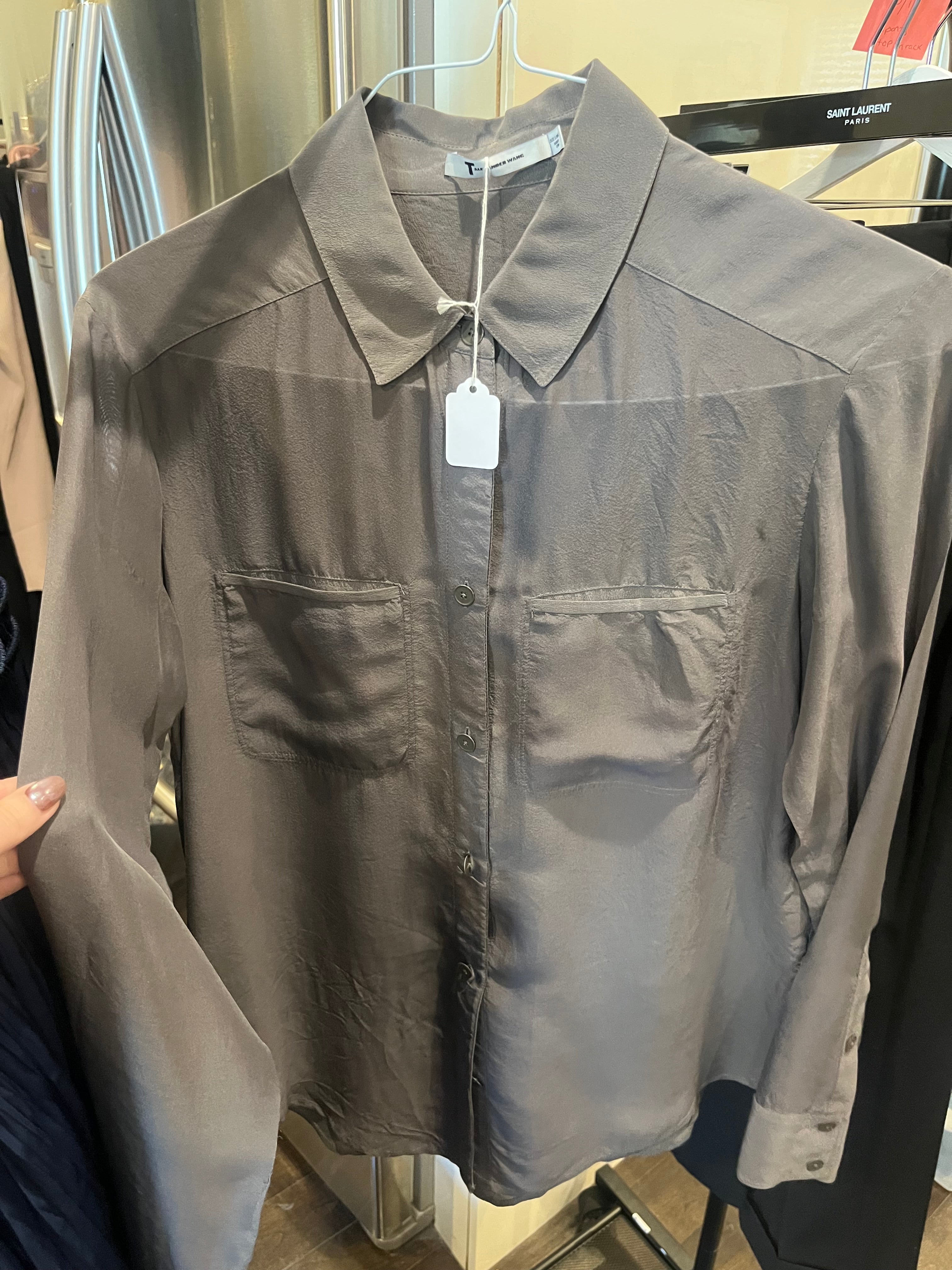 ALEXANDER WANG.T grey button down
