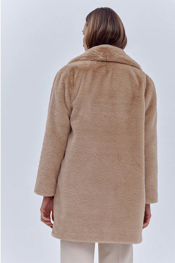 VELVET taupe teddy jacket