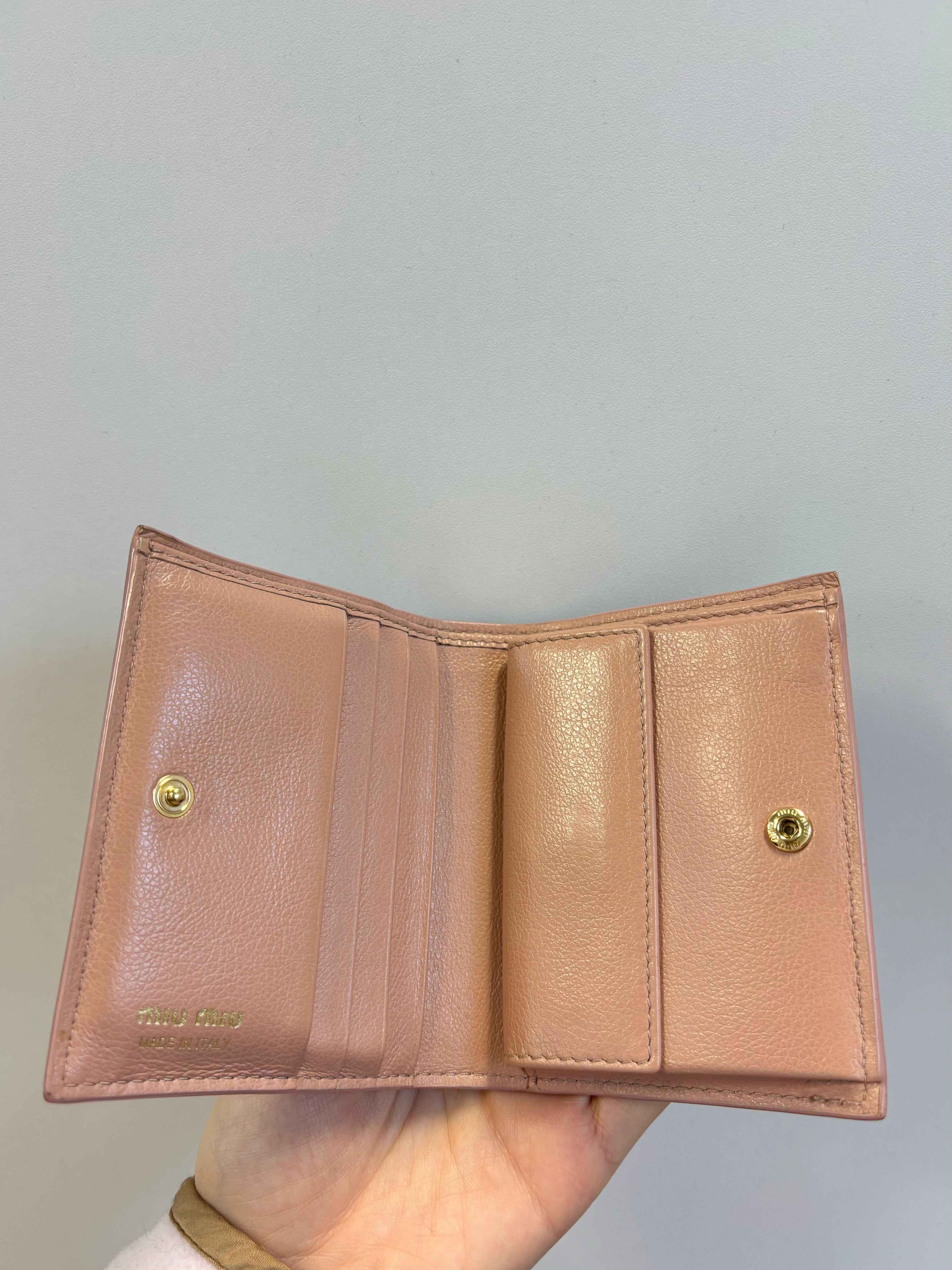 MIU MIU Floral Print Leather Wallet