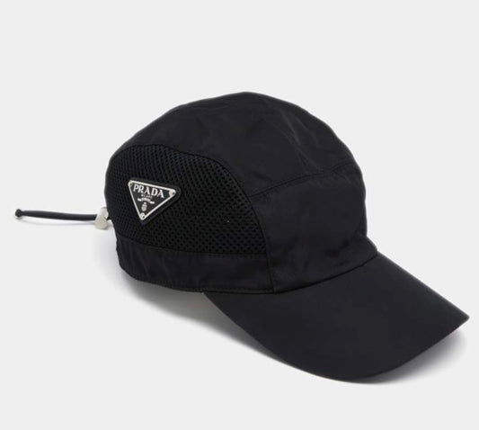 Prada
Prada Black Mesh-Panel Nylon Baseball Cap