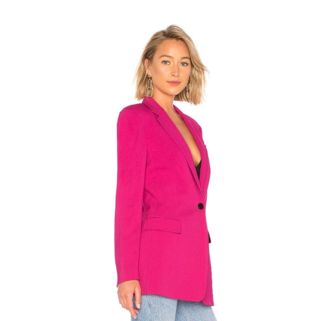 A.L.C
Vernay Button-front Blazer In Pink