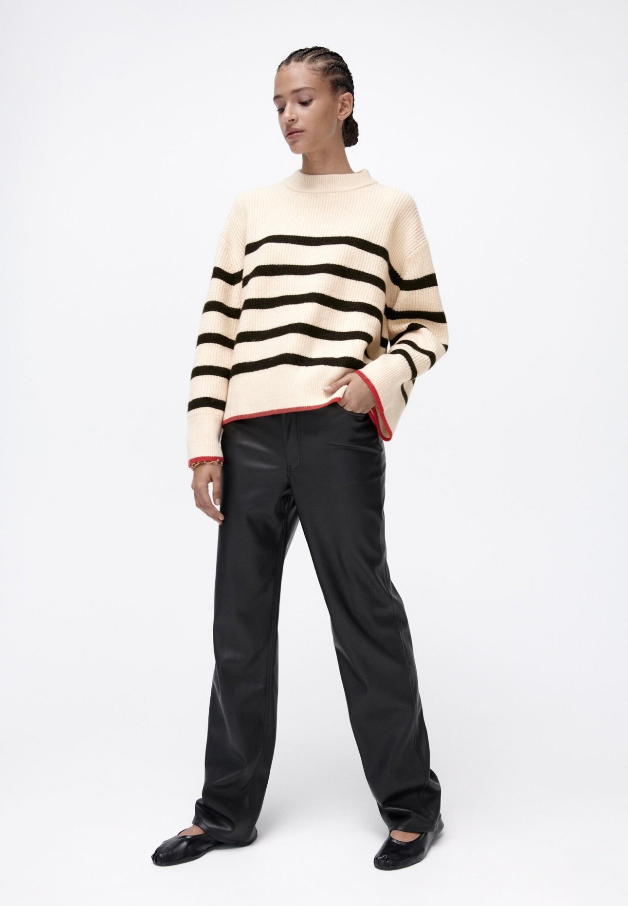 Zara - Striped Knit Sweater