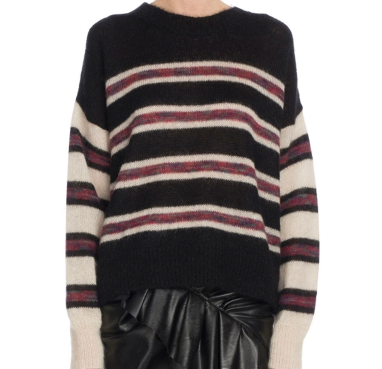 Isabel Marant Etoile
Russell Striped Mohair Pullover Sweater