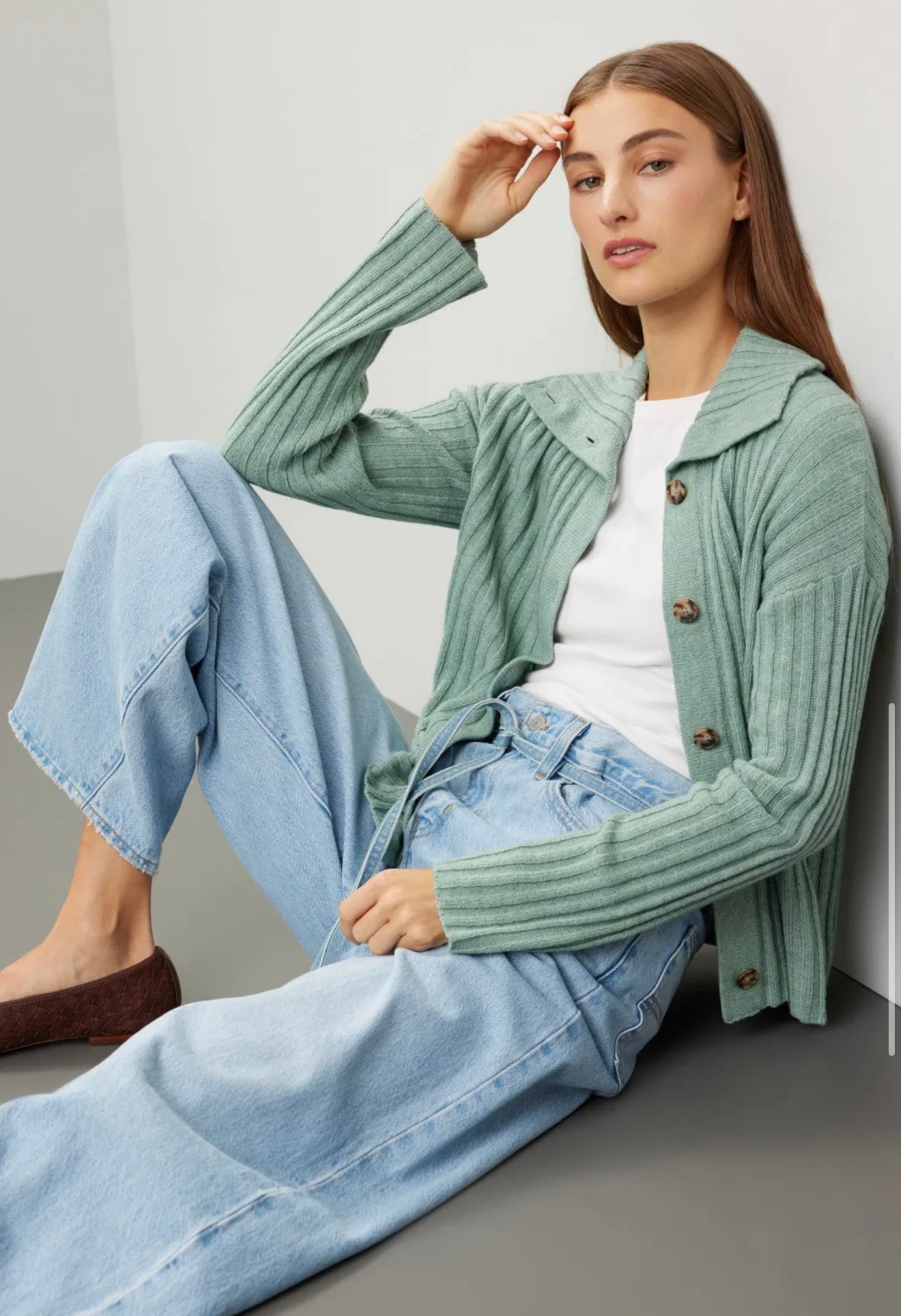 Madewell- Oversize-Collar Cardigan Sweater