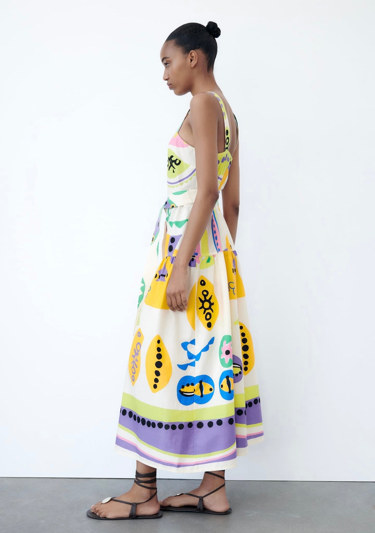ZARA - Printed Midi Dress
