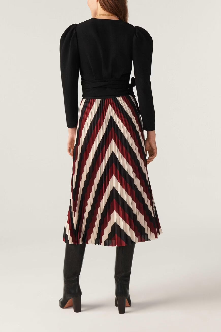 BA&SH pleated midi skirt