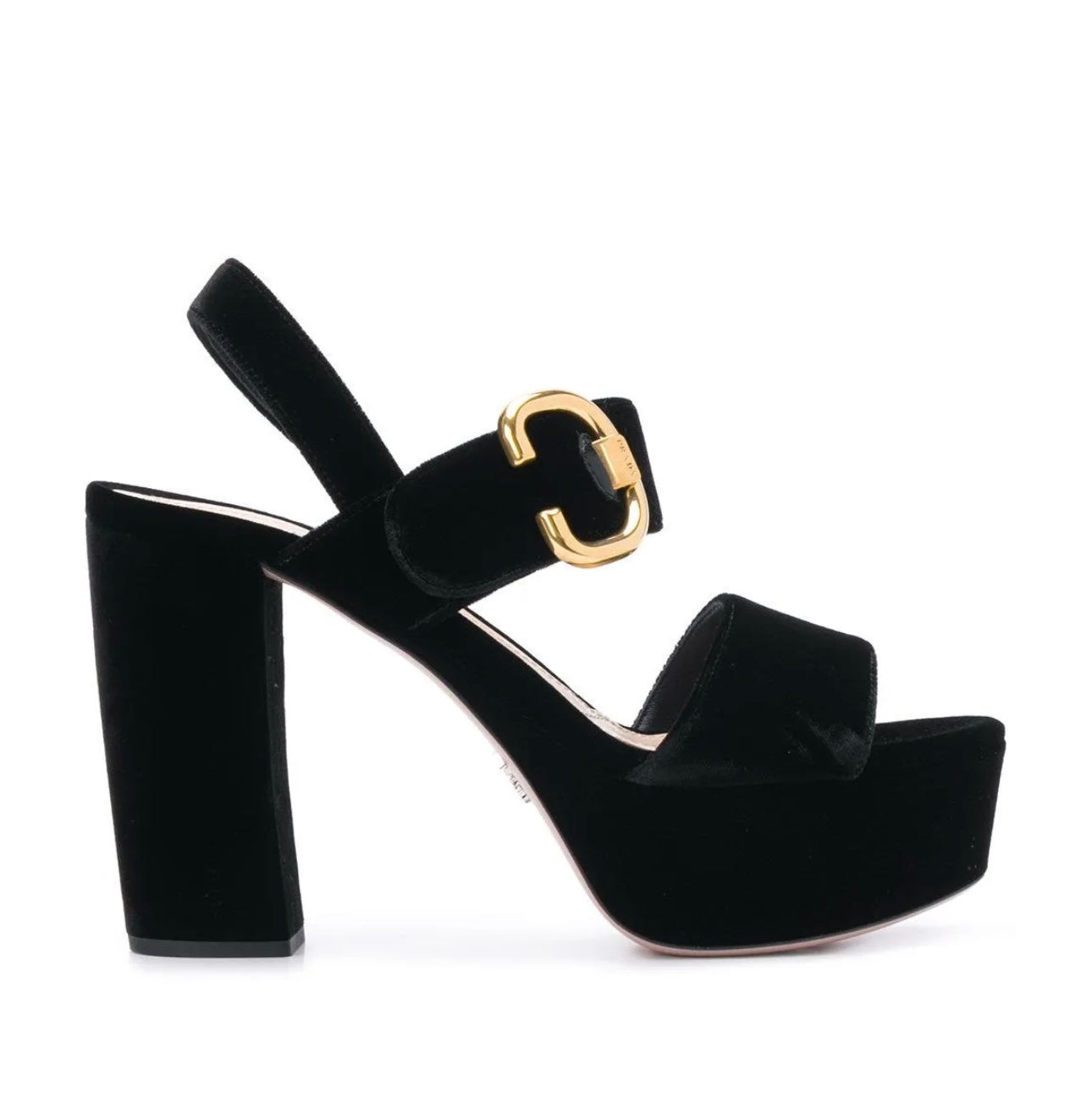 PRE-LOVED PRADA - 
Velvet Platform Sandal