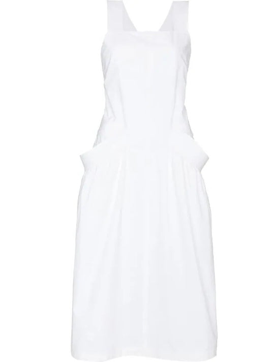 LOW CLASSIC apron style midi dress