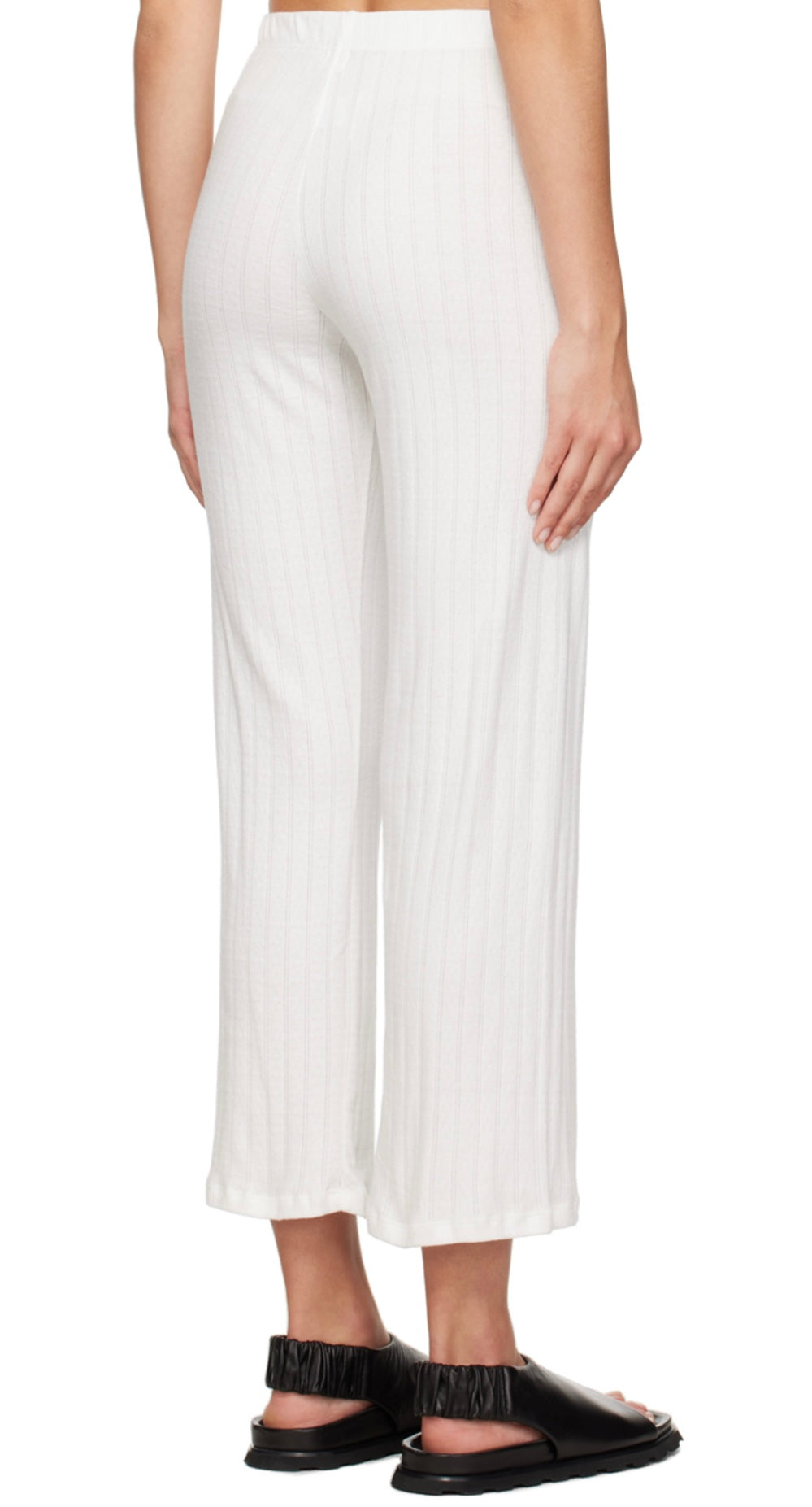 LESET - WHITE POINTELLE PANTS