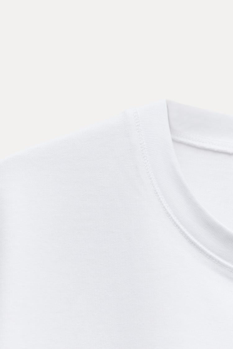 ZARA white cropped tee