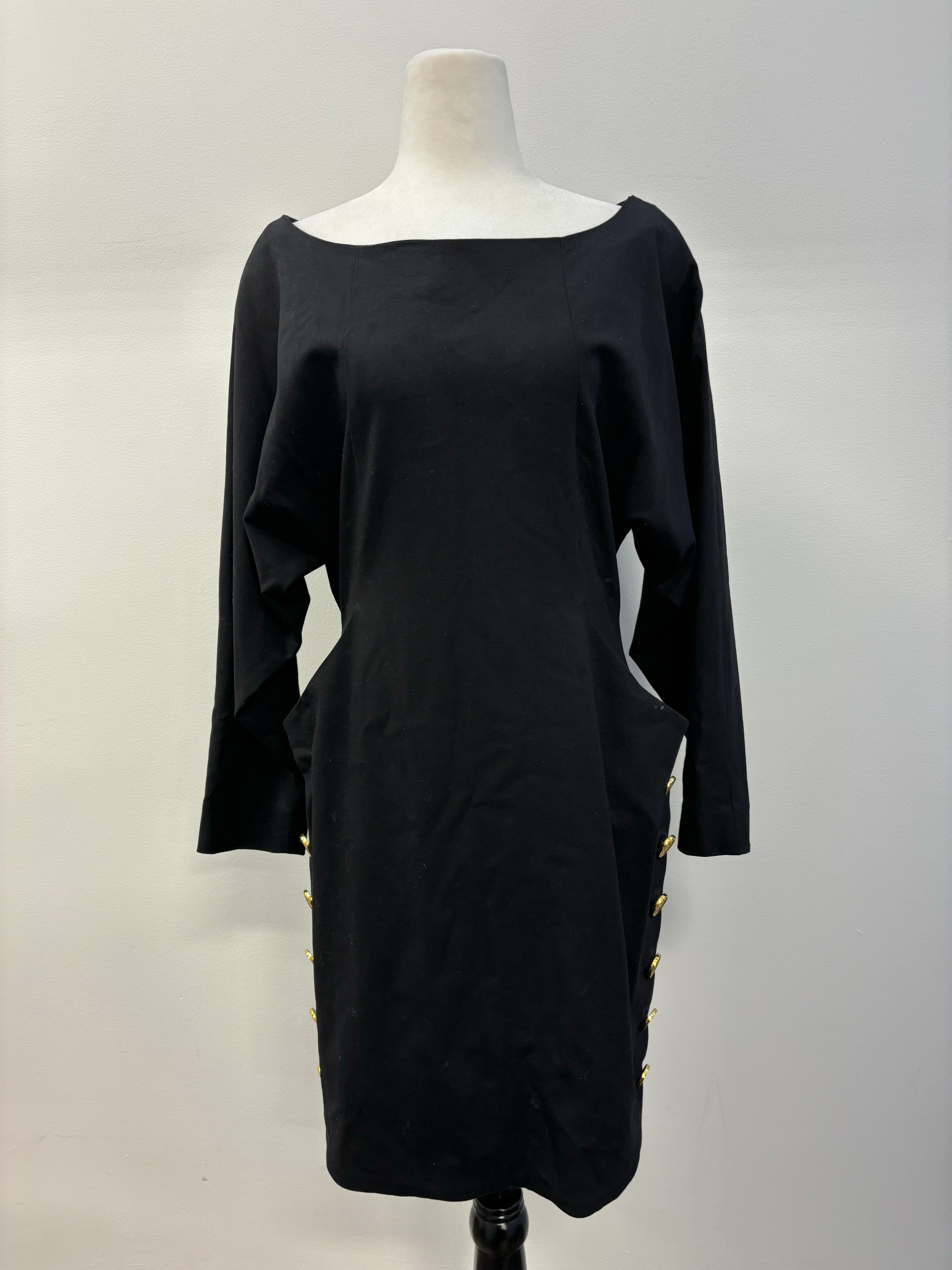 Smythe Pocket Dress with Gold Buttons