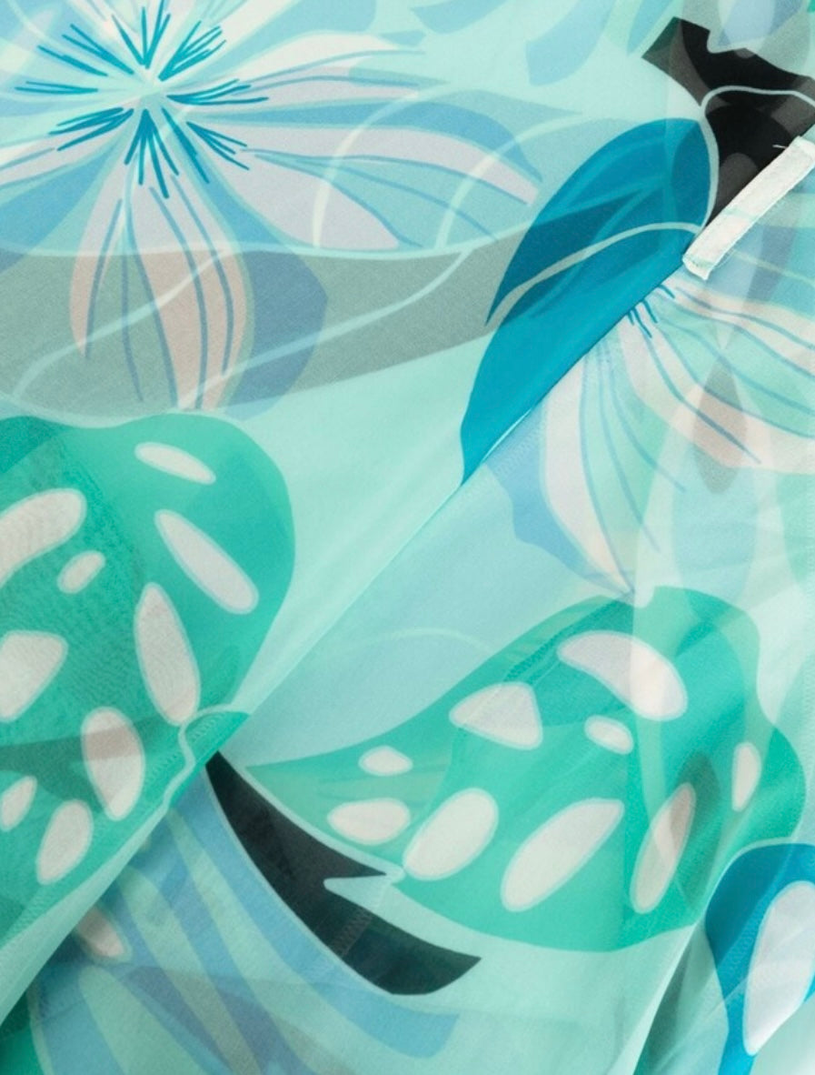 PatBO - Printed Semi-Sheer Beach Robe