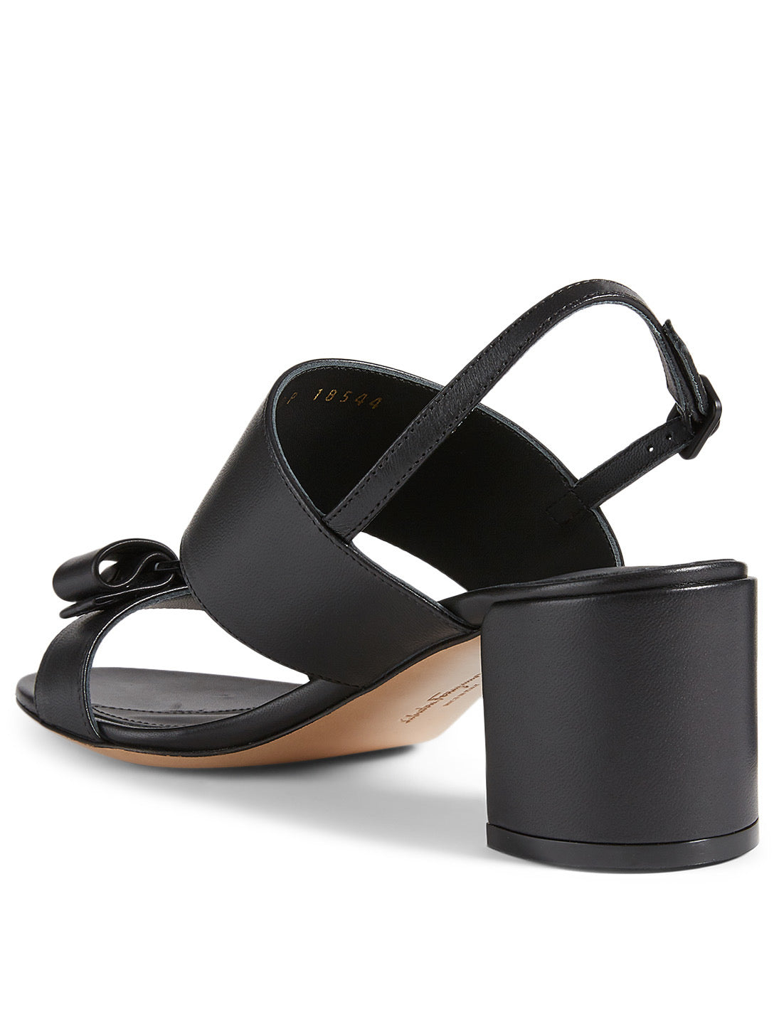 FERRAGAMO block heel sandal with vara bow