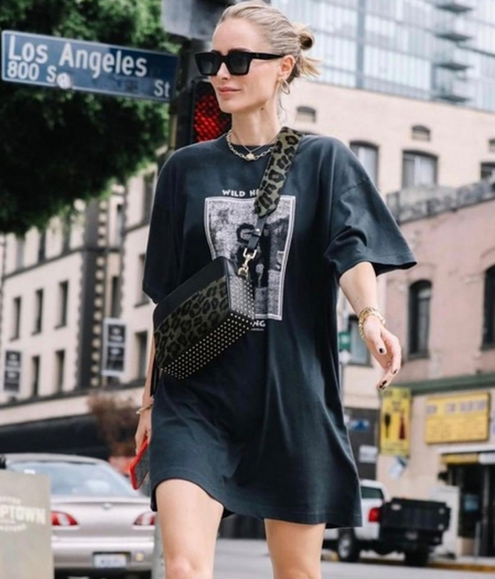 Anine Bing Wild Heart T Shirt Dress Shop Cares Closet