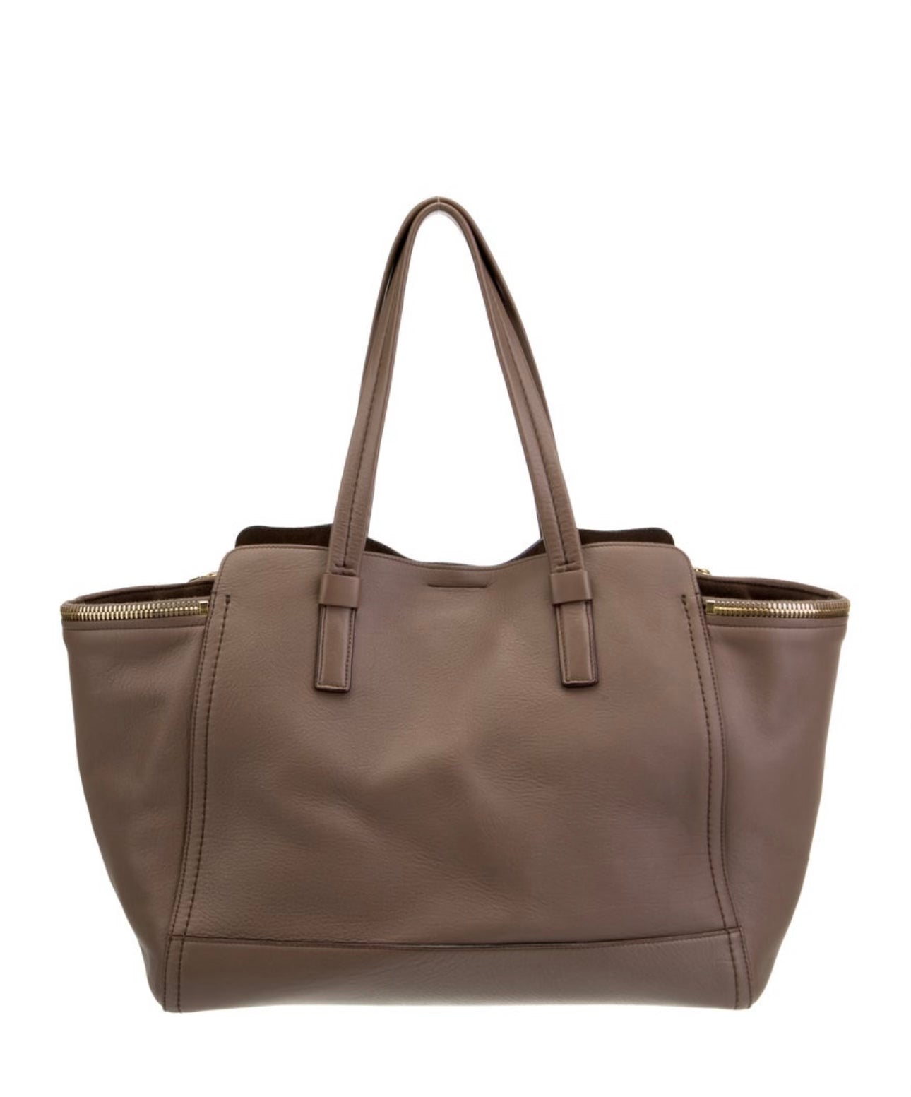 SALVATORE FERRAGAMO brown leather shoulder bag