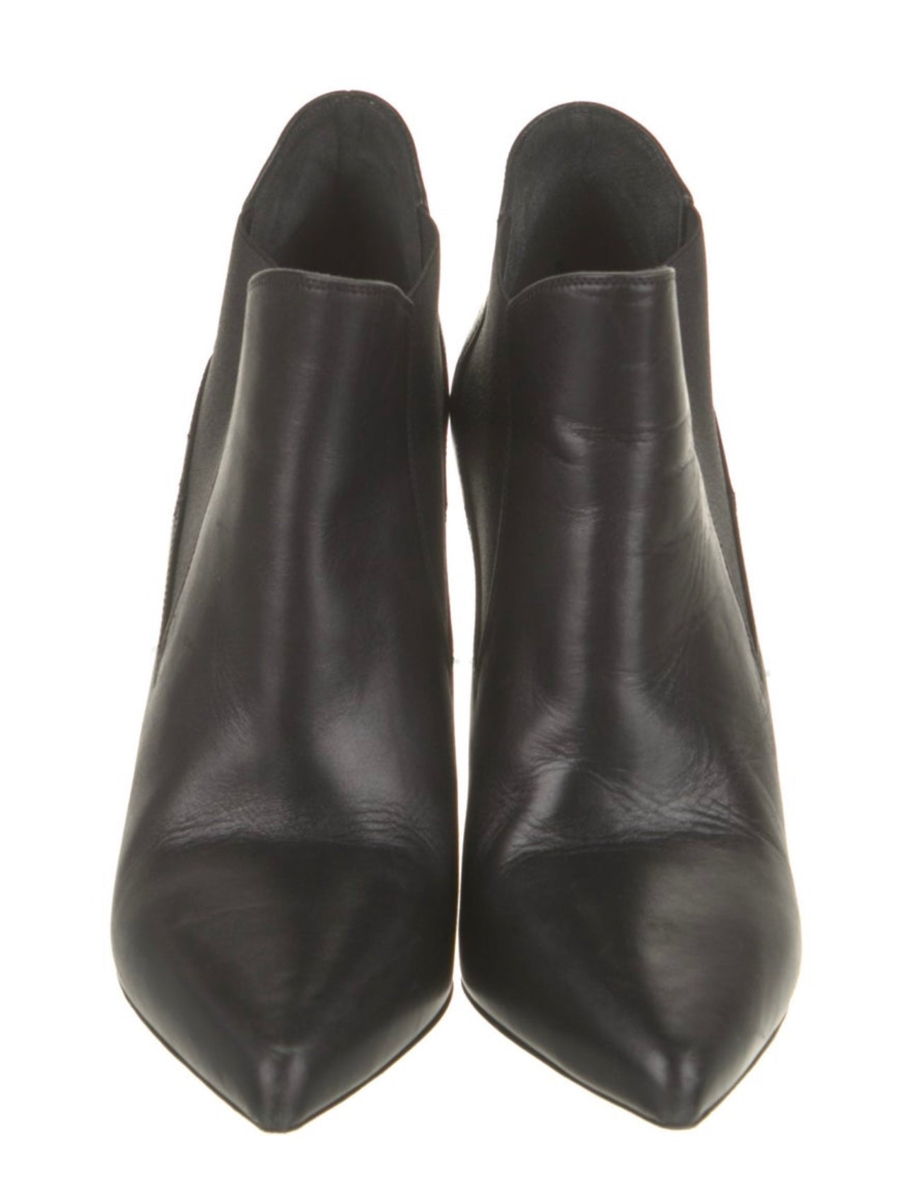 Saint Laurent - Black Leather Pointed Booties