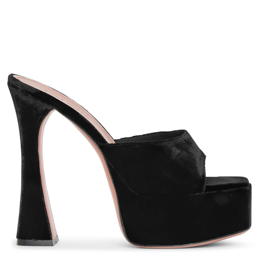 AMINA MUADDI suede platform mules