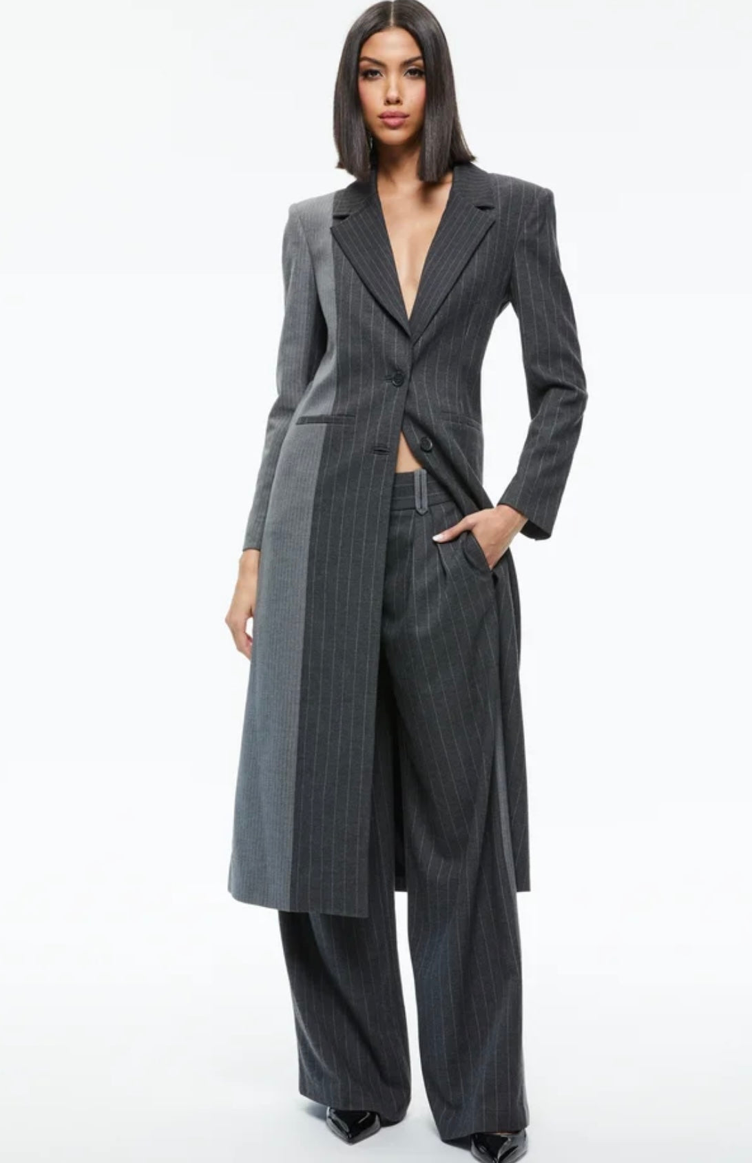 ALICE & OLIVIA - BRET LONG BLAZER