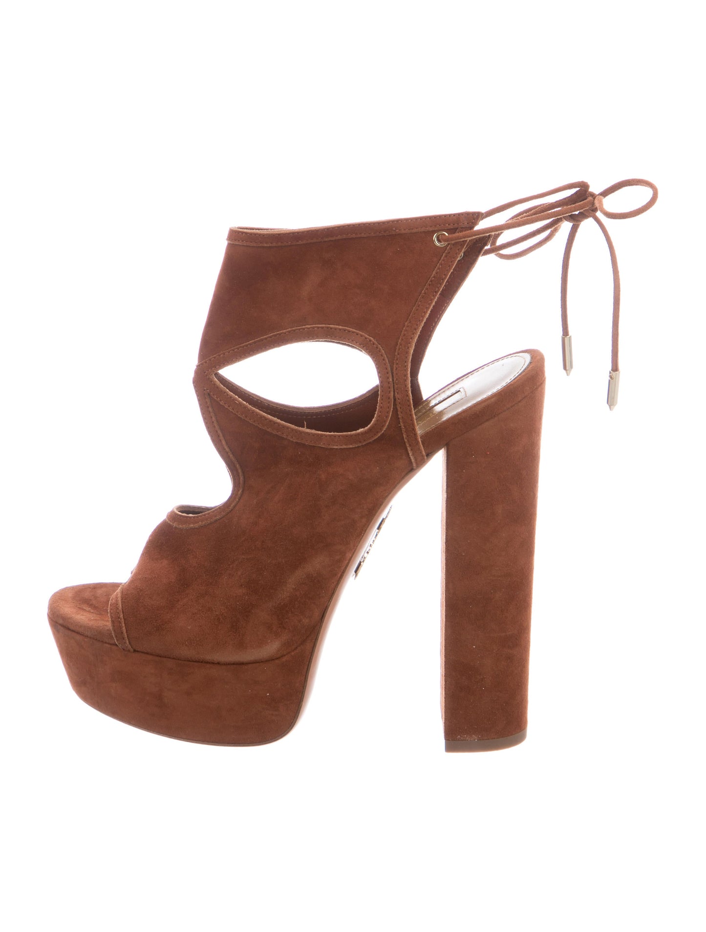 Aquazzura Suede Cut Out Heels