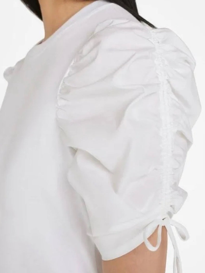 FRAME white puff sleeve tee