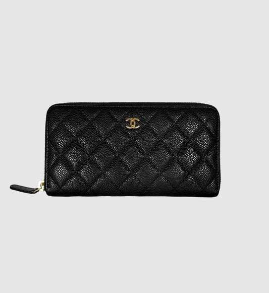 Preloved Chanel - Quilted Caviar Leather Wallet