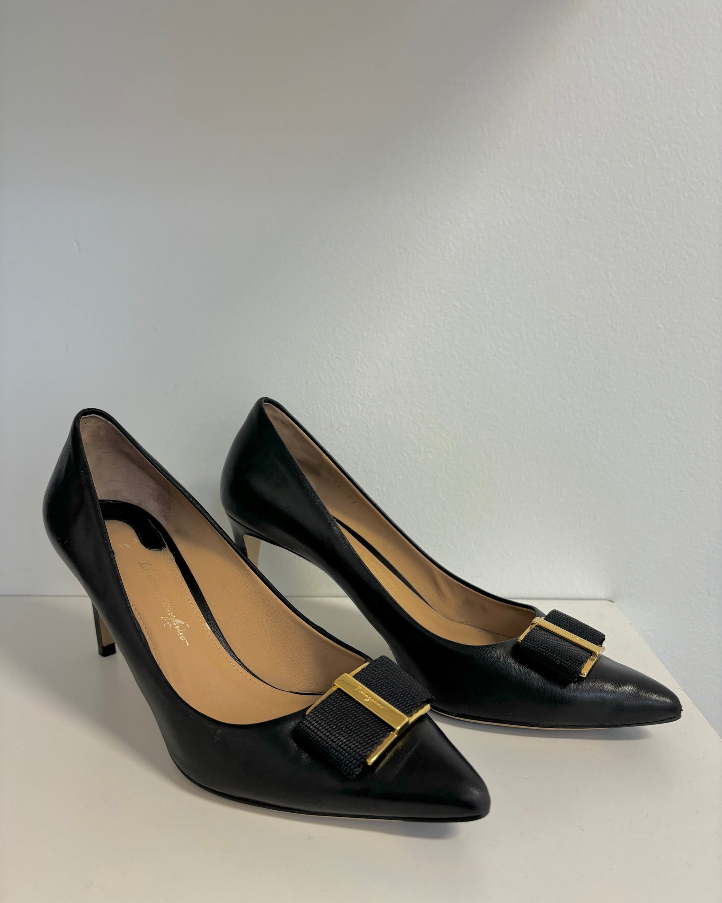 Salvatore Ferragamo Bow Accent Heels