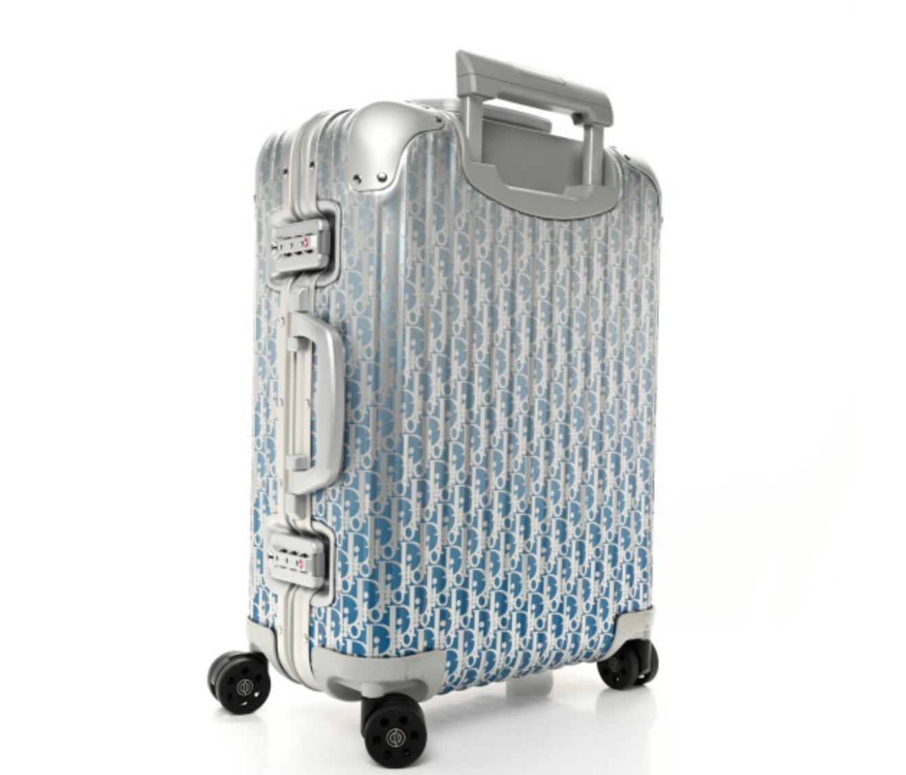 CHRISTIAN DIOR 
X RIMOWA Aluminum Gradient Cabin Luggage Blue Multi
