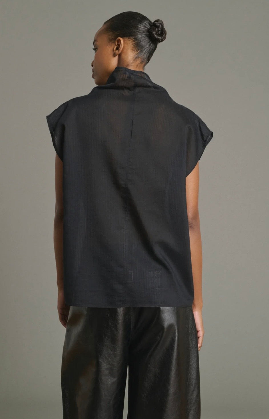 Soeur Sleeveless cotton and silk blouse