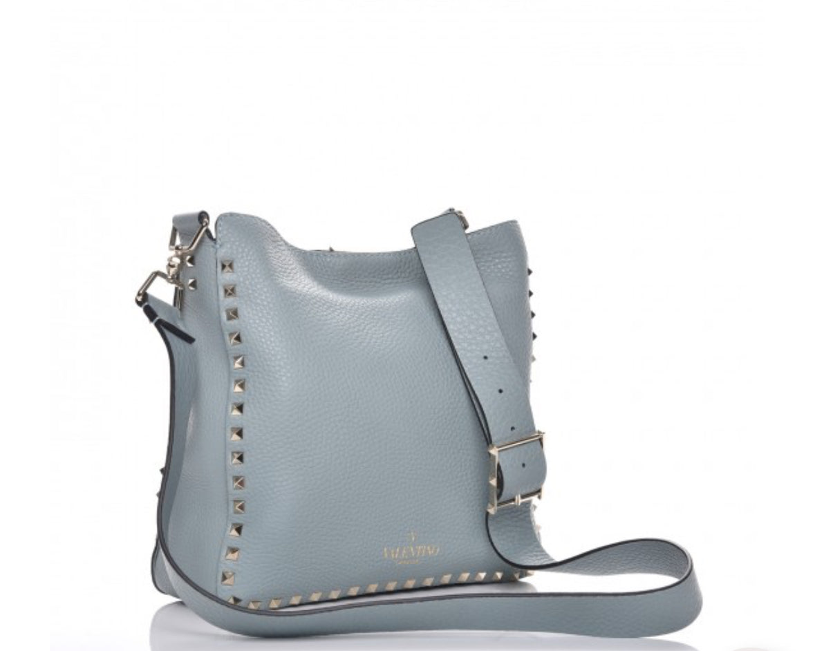 Valentino - Grainy Pebbled Rockstud Hobo bag