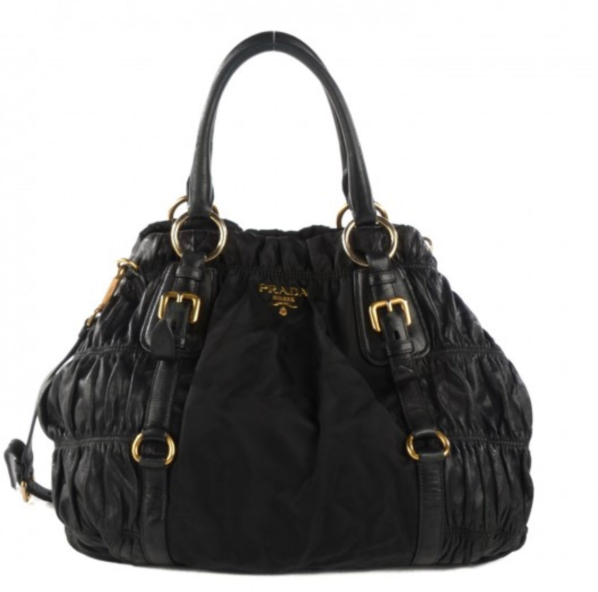 Pre-Loved PRADA
Tessuto Nylon Nappa Gaufre Shoulder Bag Nero Black