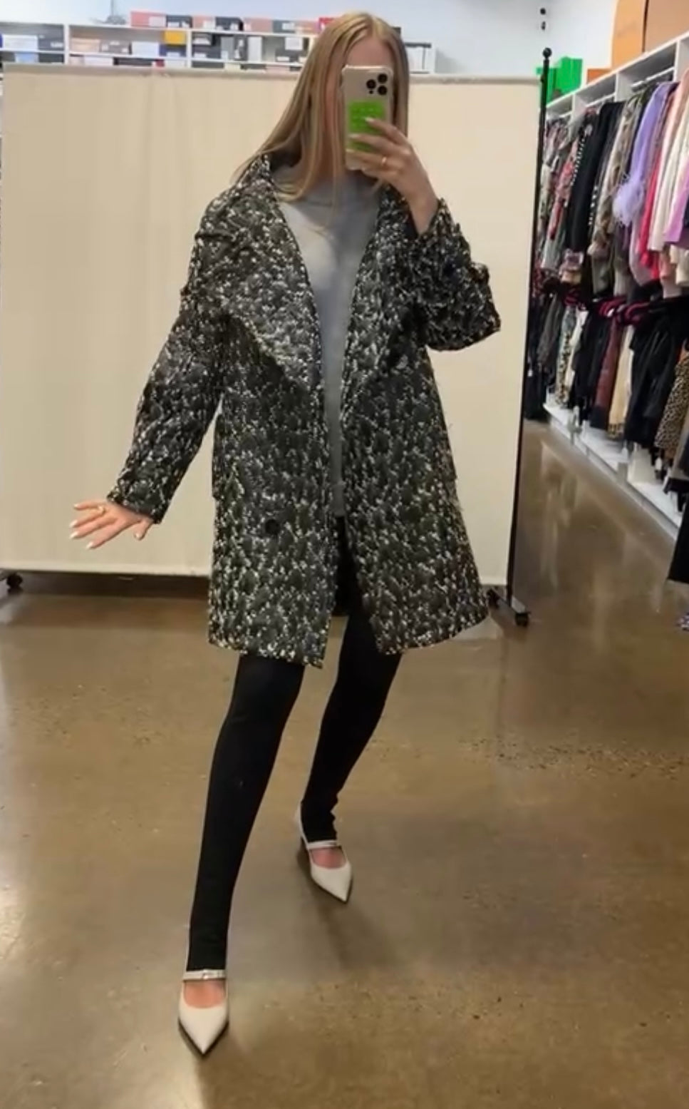 Versace - Black & White Tweed Jacket