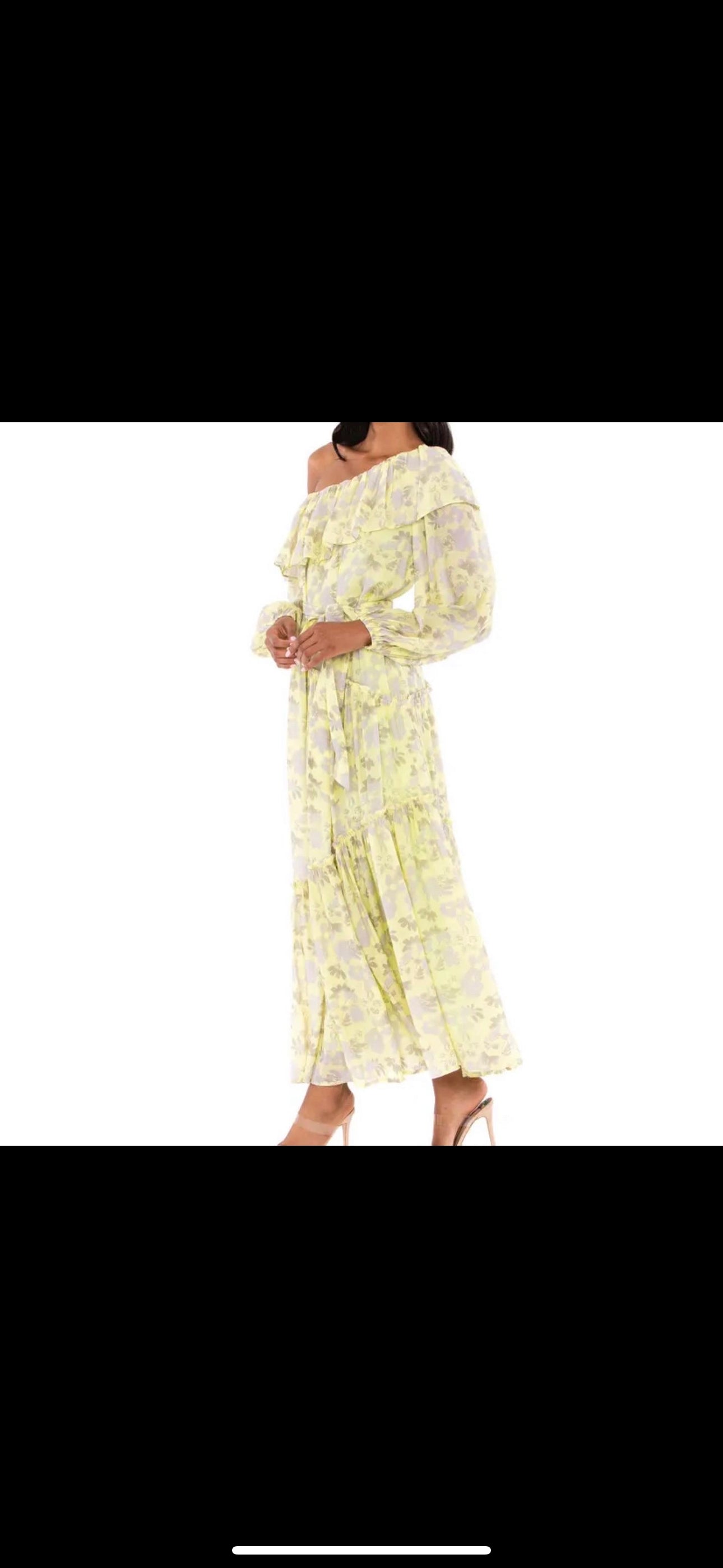 ASTR THE LABEL KAYLANI FLORAL OFF SHOULDER LONG SLEEVE MIDI DRESS
