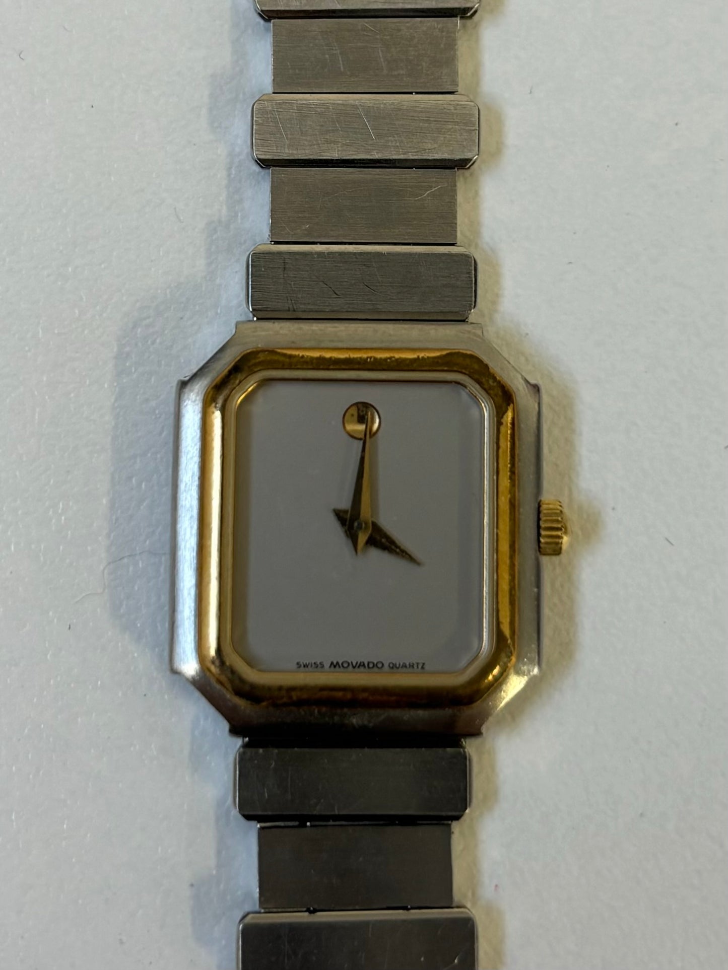 Movado Silver and Gold Watch