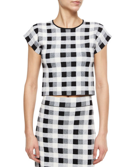 Theory
Seblyn Magnified Plaid Crop Top & Skirt