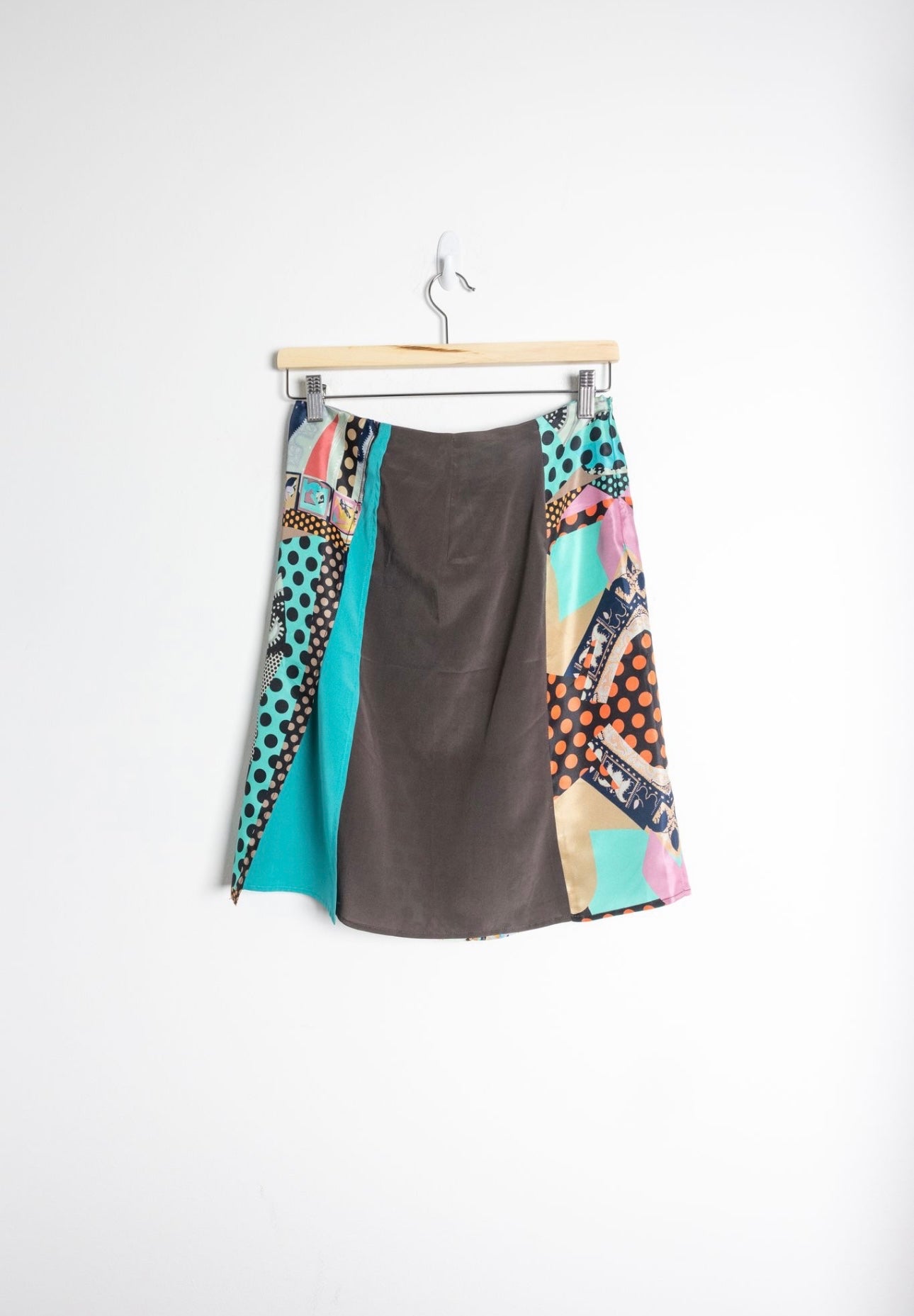 ETRO - multi-colored printed satin skirt