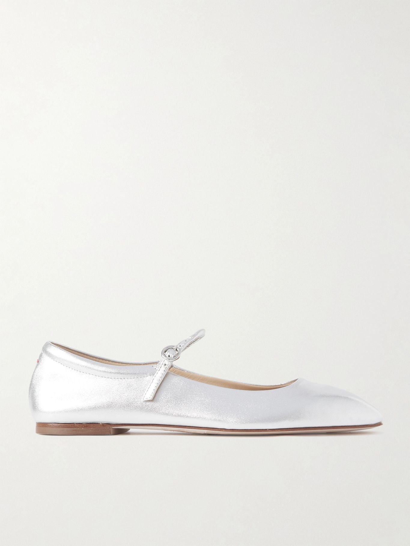 AEYDE-  Silver Mary Jane Flats