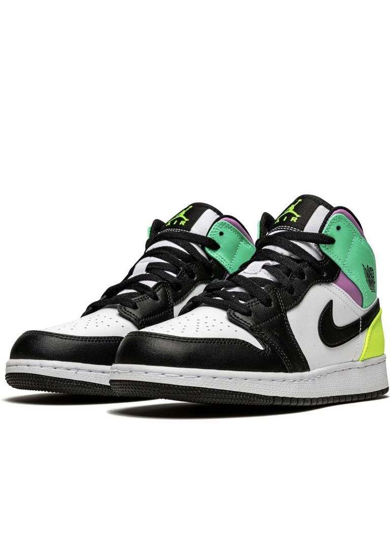 Nike Youth Purple Green Air Jordans