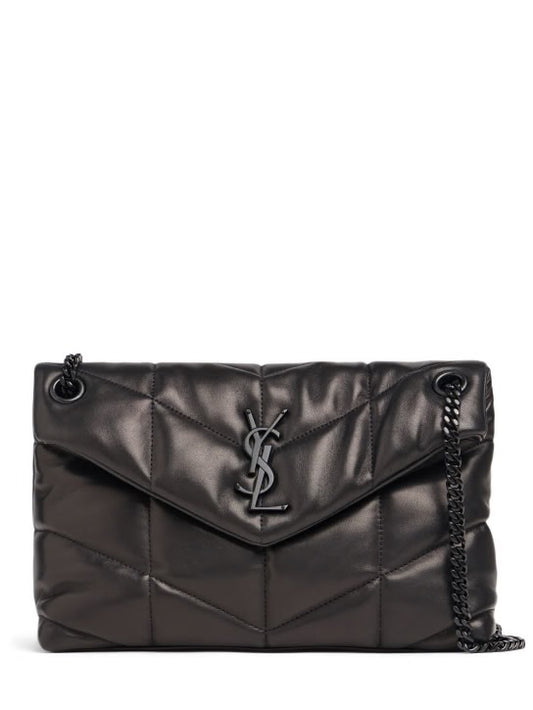 YSL SAINT LAURENT black quilted toy monogram loulou bag