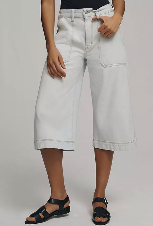 Ética Darcy High-Rise Crop Wide-Leg Culotte Jeans