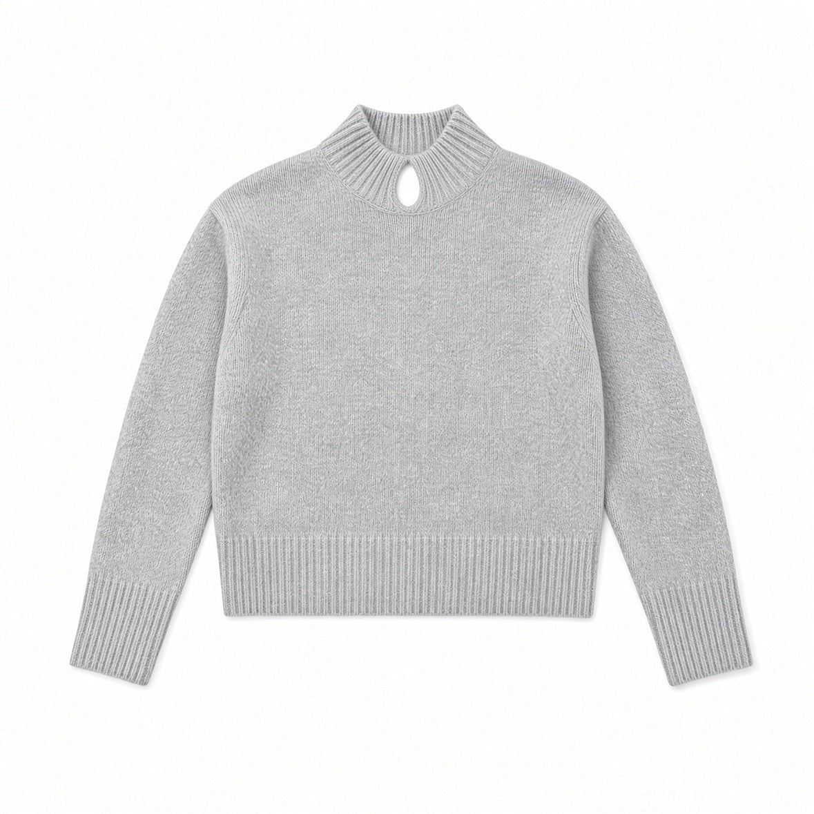Velvet by Graham and Spencer Grey Mock Neck Sweater