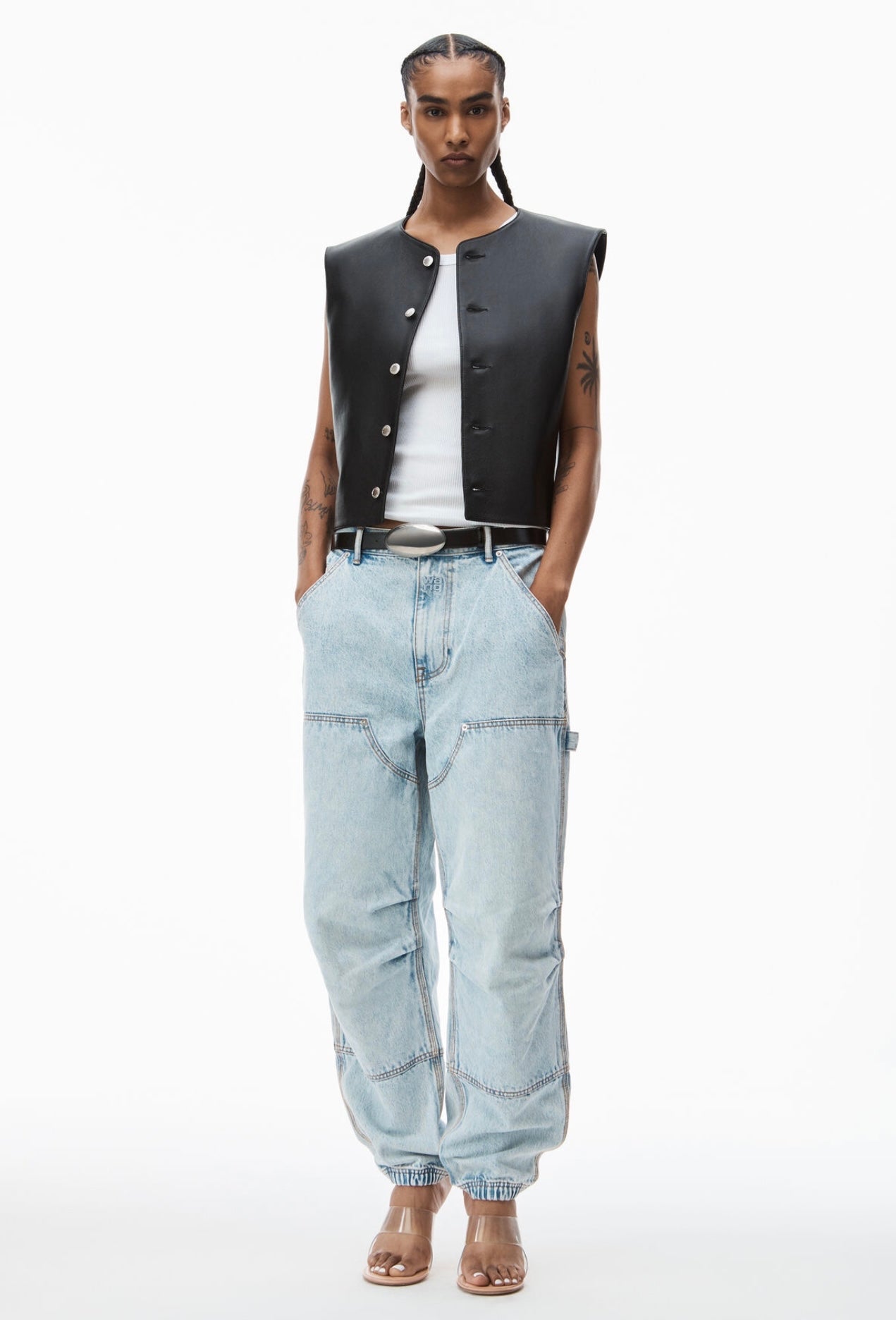 ALEXANDER WANG - double front carpenter pant in denim