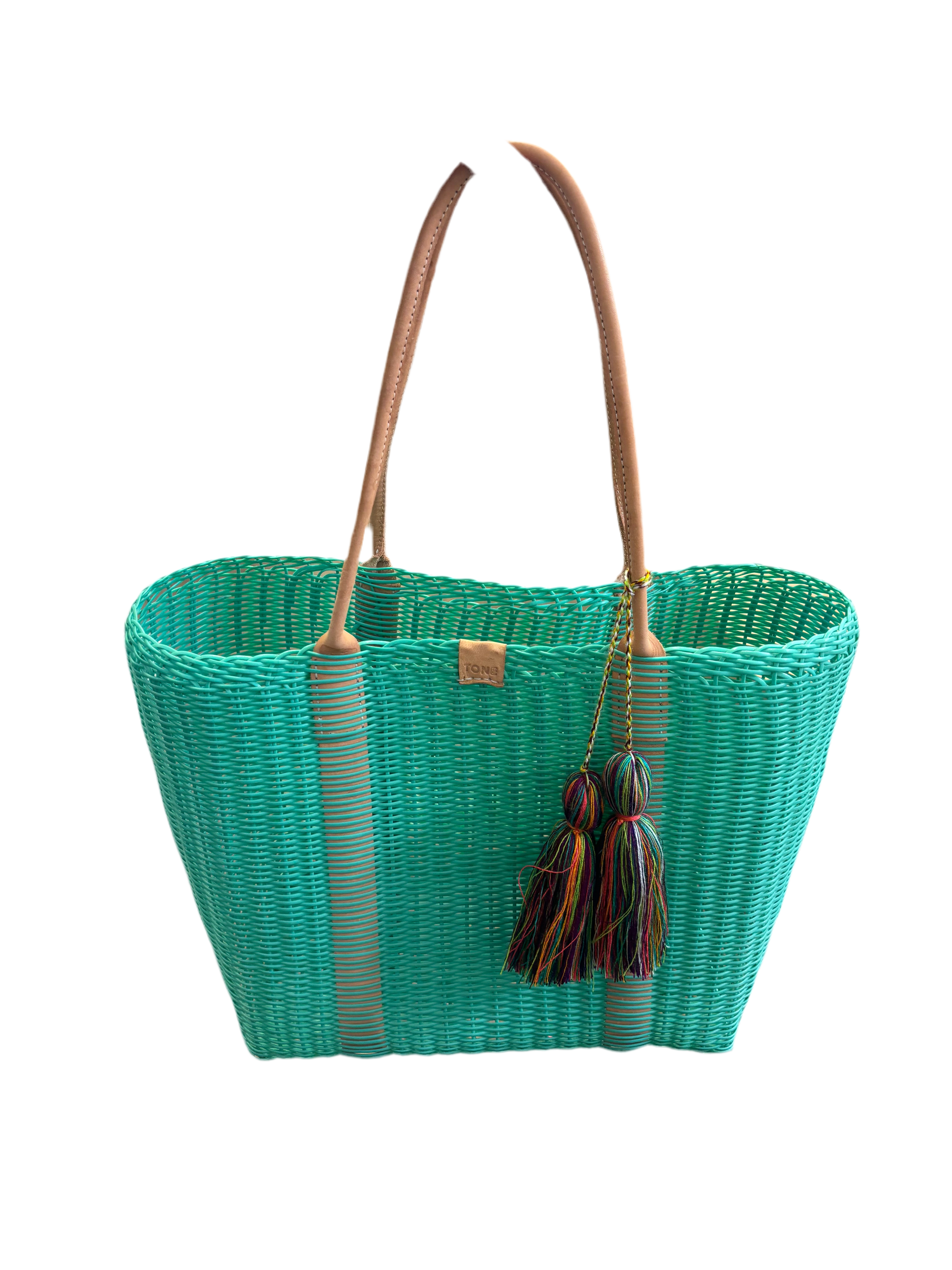TONE green beach bag