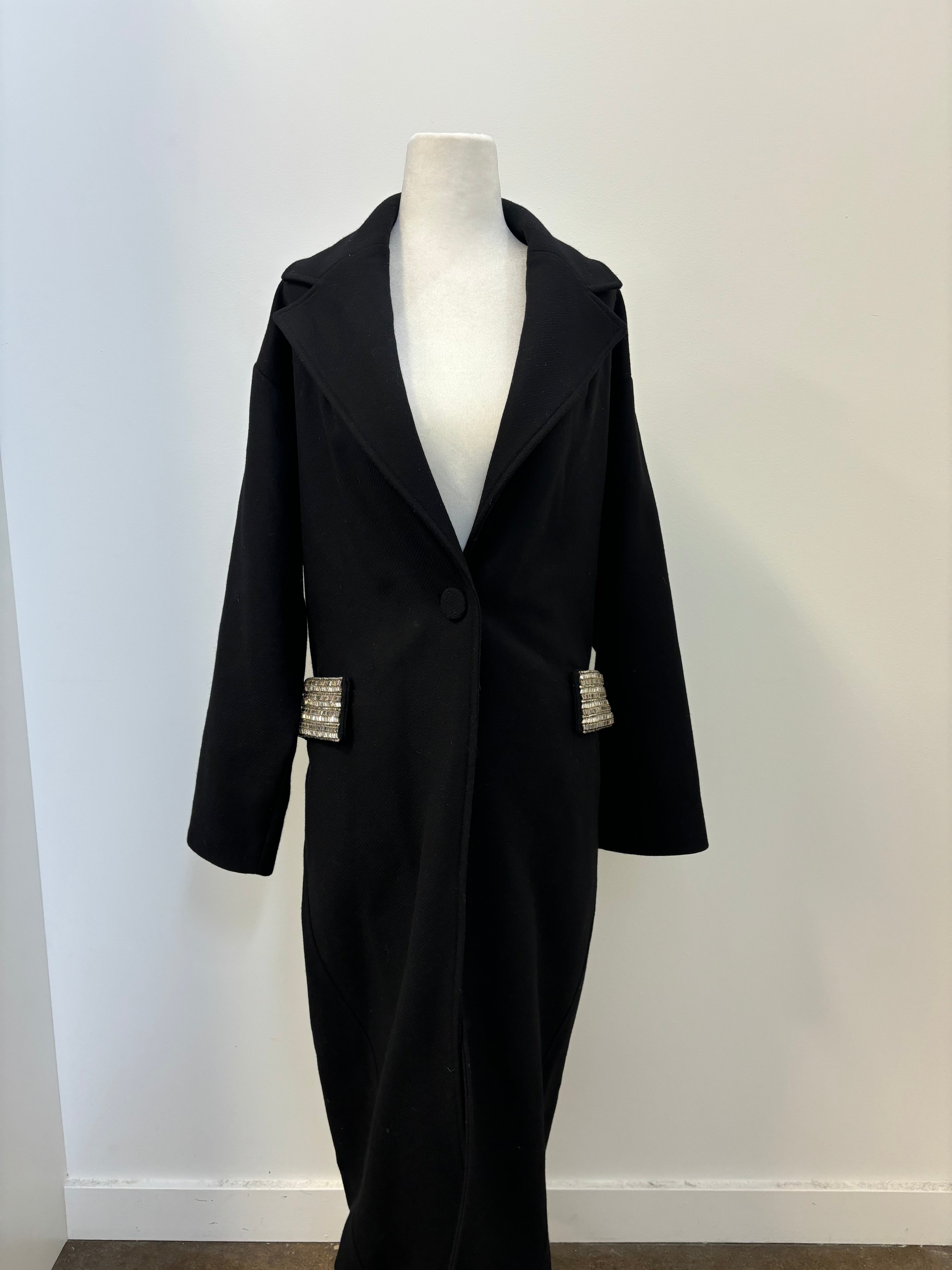 Adam Lippes Crystal Embellished Coat and Pant Set
