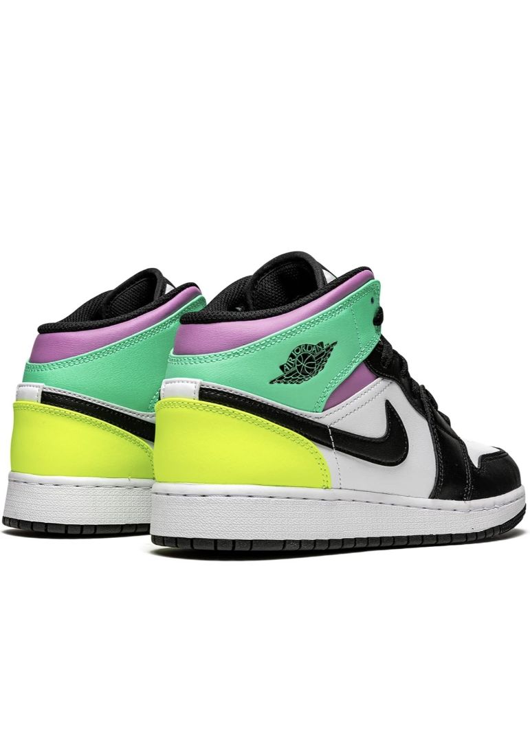 Nike Youth Purple Green Air Jordans