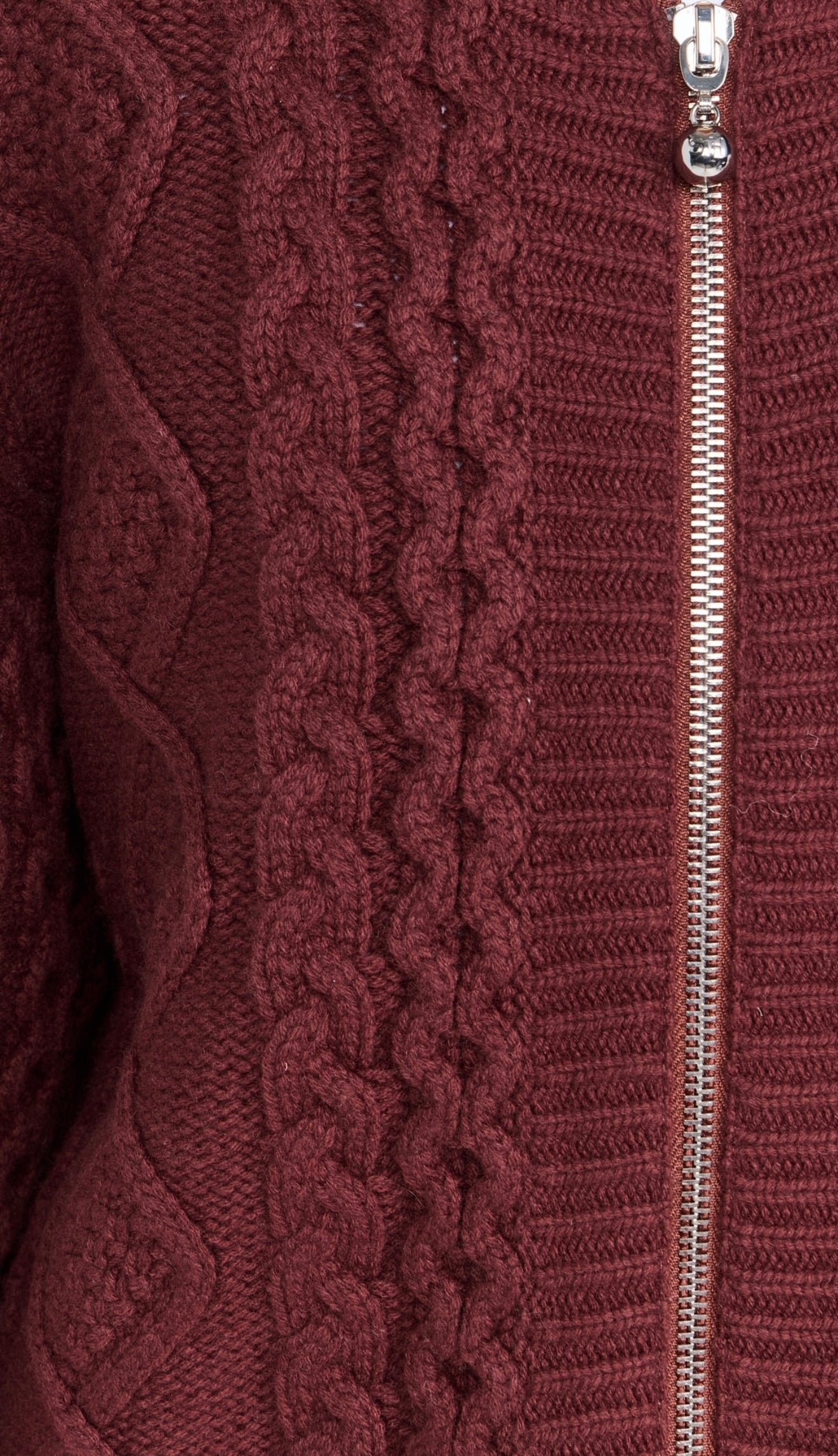 Still Here - Dakota Zip Sweater in Burgundy