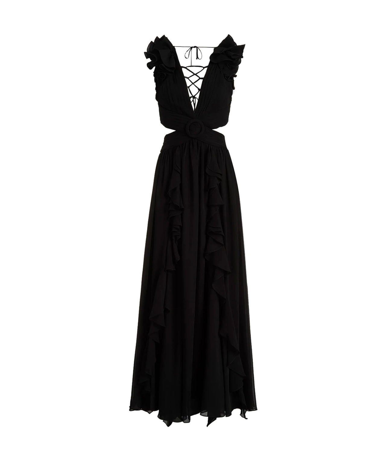 PATBO - FLUTTER SLEEVE MAXI DRESS