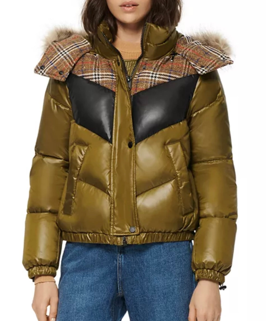 Marc New York
Nadir Faux Fur Trim Hooded Puffer Coat