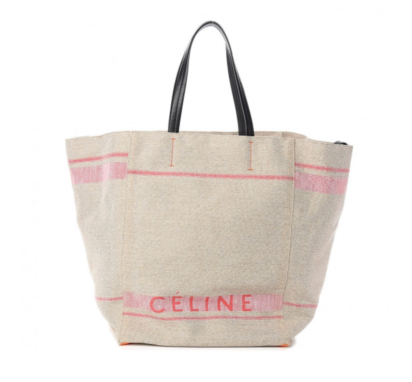CELINE Medium Cabas Linen Beige Phatom Bag